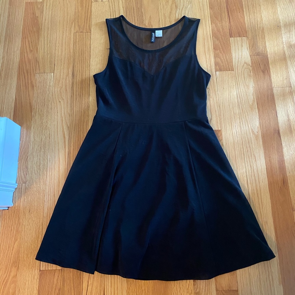Black dress with sheer top